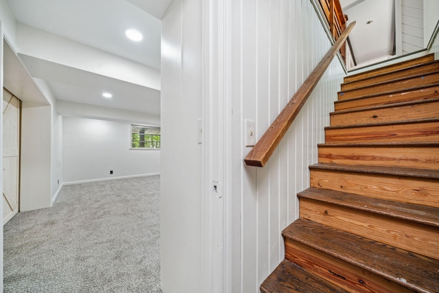 507 Big Stump Mountain Trl, Jasper, GA 30143 - stairway with carpet floors and recessed lighting