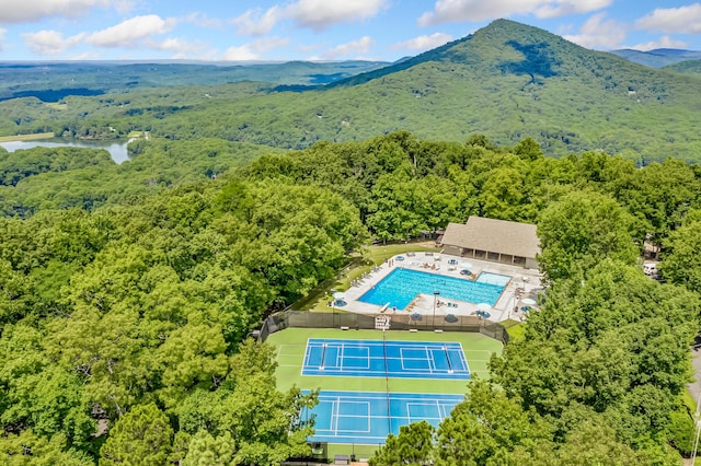 507 Big Stump Mountain Trl, Jasper, GA 30143 - bird's eye view of a heavily wooded area and a mountainous background