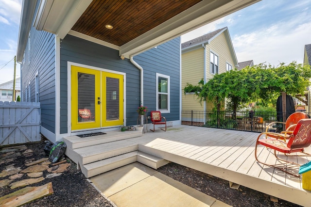 661 E 16th St, Chattanooga, TN 37408 - wooden deck featuring french doors