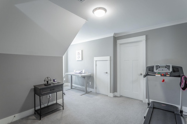 1023 Givens Rd, Chattanooga, TN 37421 - exercise room featuring ornamental molding and carpet