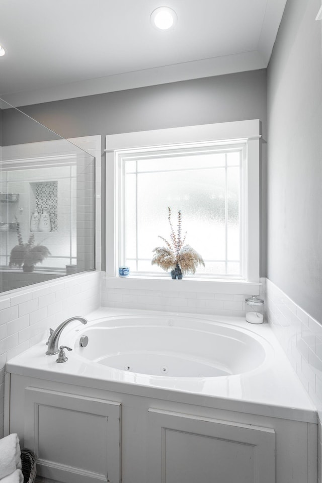 1023 Givens Rd, Chattanooga, TN 37421 - full bathroom with a whirlpool tub and a stall shower