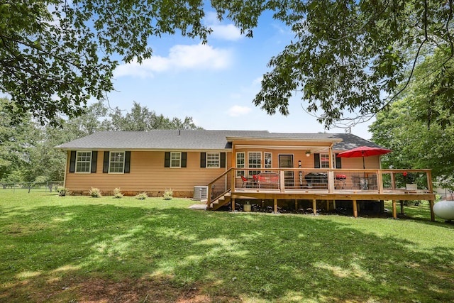 176 Ola Dr, Cohutta, GA 30710 - back of house with a wooden deck and crawl space
