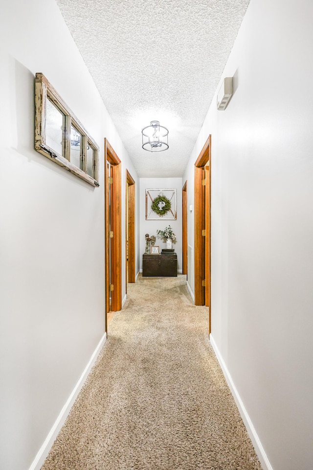 176 Ola Dr, Cohutta, GA 30710 - hall with a textured ceiling and carpet