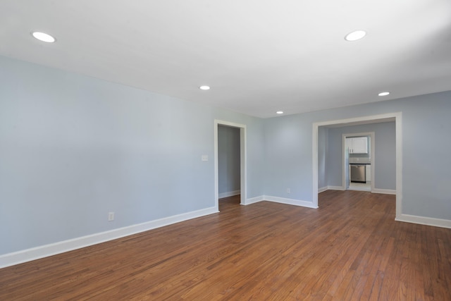 3018 14th Ave, Chattanooga, TN 37407 - spare room featuring recessed lighting and dark wood-style flooring