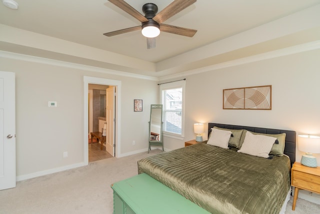 3328 Prairie Range Ln, Apison, TN 37302 - bedroom with light carpet, a ceiling fan, and ensuite bath