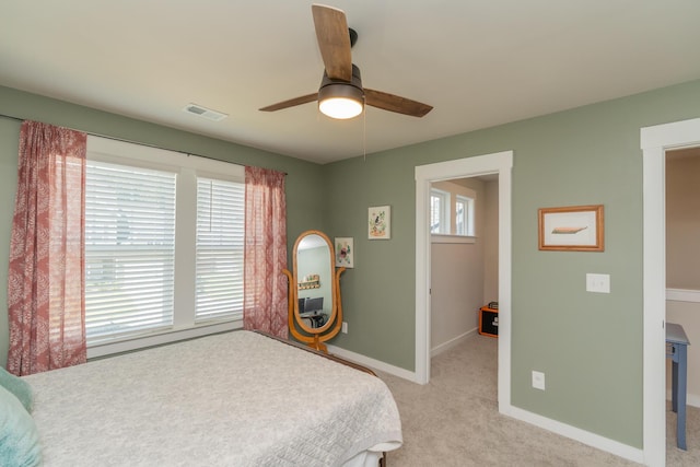 3328 Prairie Range Ln, Apison, TN 37302 - bedroom with light carpet and a ceiling fan