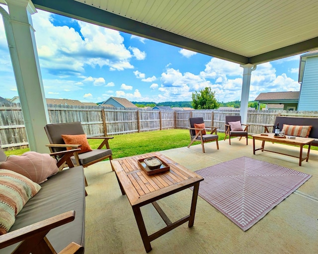 3328 Prairie Range Ln, Apison, TN 37302 - fenced backyard featuring outdoor lounge area and a patio area