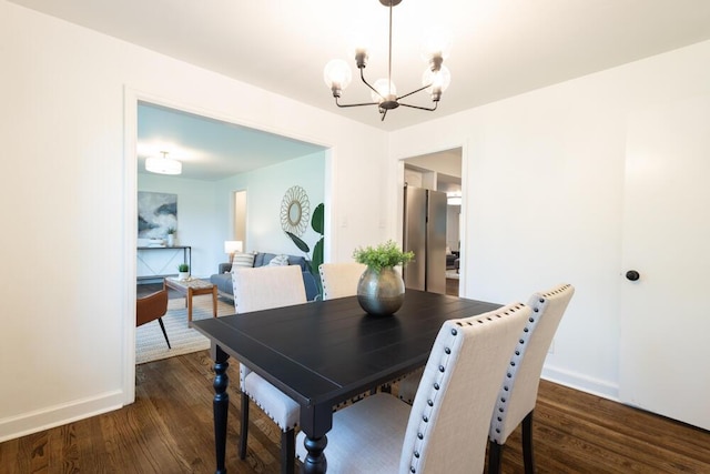 3517 Connelly Ln, Chattanooga, TN 37412 - dining space with a chandelier and wood finished floors