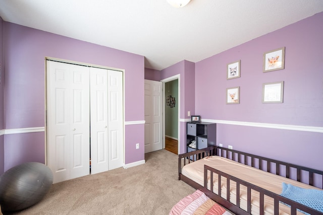6220 Hunter Valley Rd, Ooltewah, TN 37363 - carpeted bedroom with a closet and baseboards