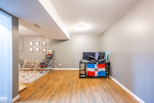 6220 Hunter Valley Rd, Ooltewah, TN 37363 - game room featuring hardwood / wood-style flooring and an office area
