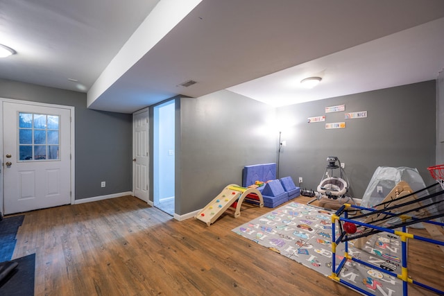 6220 Hunter Valley Rd, Ooltewah, TN 37363 - rec room with wood finished floors