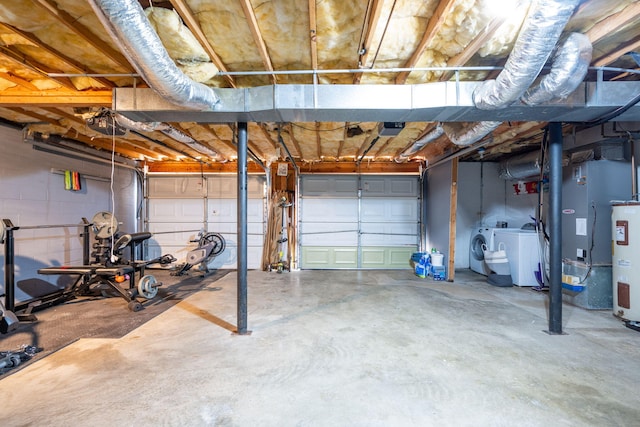 6220 Hunter Valley Rd, Ooltewah, TN 37363 - garage featuring washing machine and dryer and electric water heater