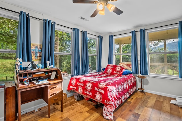 684 Mcconnell Xing, Lafayette, GA 30728 - bedroom featuring hardwood / wood-style flooring and a ceiling fan