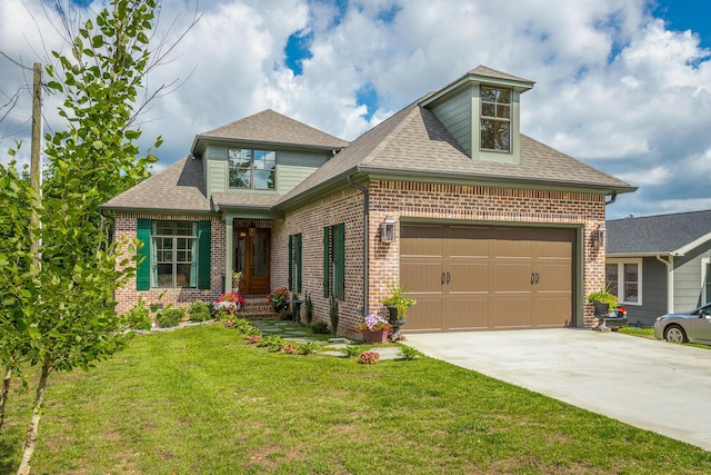 3117 Greenwich Ave, Chattanooga, TN 37415 - view of front of property with concrete driveway, brick siding, a garage, roof with shingles, and a front yard