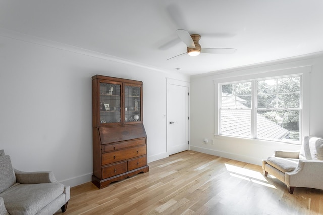 3117 Greenwich Ave, Chattanooga, TN 37415 - sitting room featuring light wood-type flooring and a ceiling fan