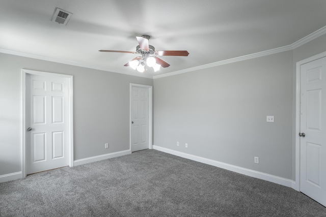 802 Applebrook Dr Unit 802, Rossville, GA 30741 - unfurnished bedroom featuring carpet, crown molding, and a ceiling fan