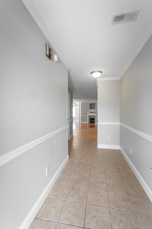 802 Applebrook Dr Unit 802, Rossville, GA 30741 - hallway featuring crown molding and tile patterned floors