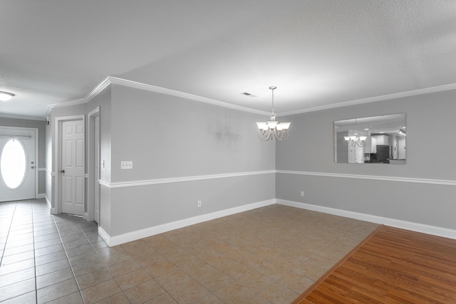 802 Applebrook Dr Unit 802, Rossville, GA 30741 - tiled spare room with a chandelier and ornamental molding