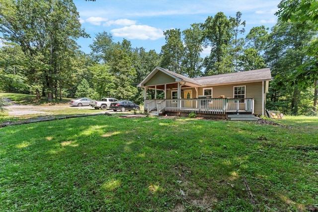 100 Anderson Ridge Rd, Jasper, TN 37347 - view of front of property featuring a front lawn and a deck