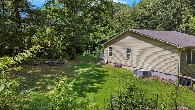 100 Anderson Ridge Rd, Jasper, TN 37347 - view of home's exterior with a lawn, a fire pit, and crawl space