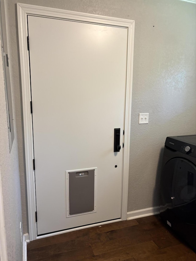 100 Anderson Ridge Rd, Jasper, TN 37347 - laundry area featuring washer / clothes dryer and dark wood-type flooring