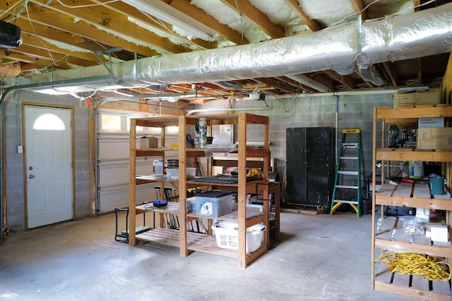 732 Salem Rd, Rossville, GA 30741 - unfinished below grade area featuring a workshop area