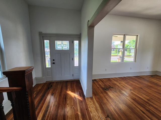1 Magnolia St, Niota, TN 37826 - entryway featuring dark wood-type flooring and plenty of natural light