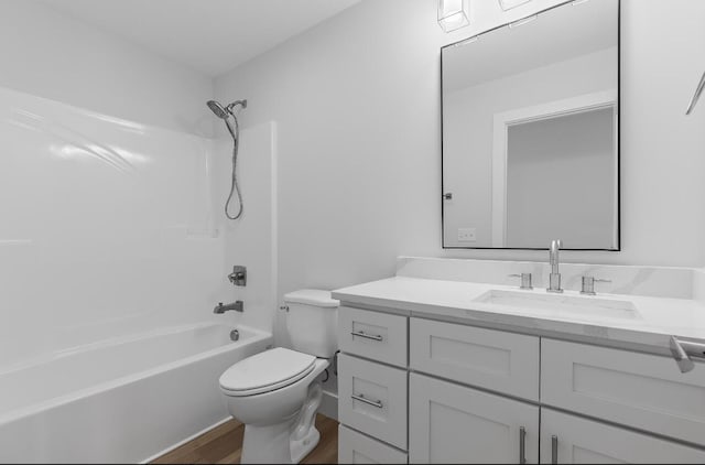 10541 E Brainerd Rd, Apison, TN 37302 - bathroom with vanity, wood finished floors, and shower / tub combination