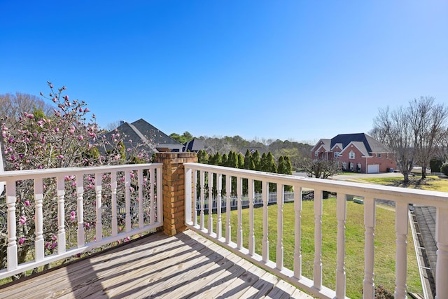 6401 Beacon Pointe Cir, Hixson, TN 37343 - wooden deck with a yard
