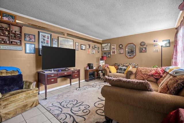 1618 E State Line Rd, Rossville, GA 30741 - living area with tile patterned flooring and a textured ceiling