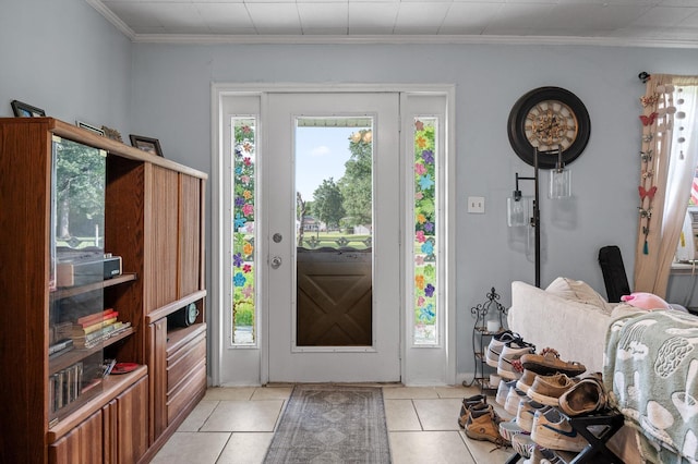 1618 E State Line Rd, Rossville, GA 30741 - entrance foyer featuring crown molding and light tile patterned floors