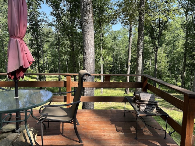 365 Green Dr Unit 4, Pikeville, TN 37367 - deck with a view of trees