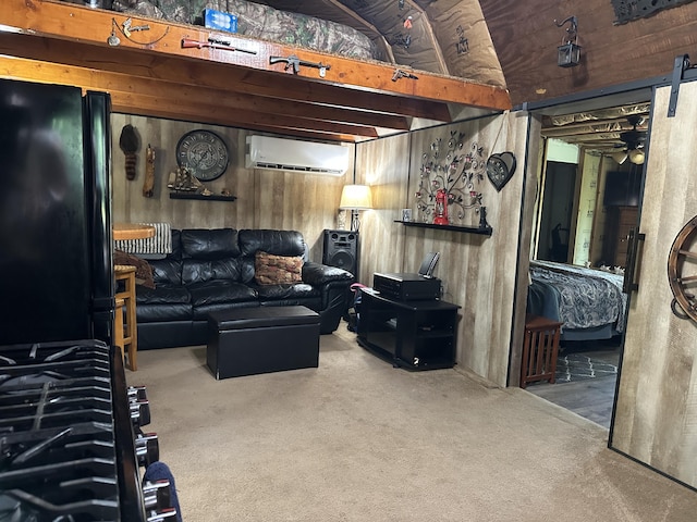 365 Green Dr Unit 4, Pikeville, TN 37367 - living area with a wall mounted AC and carpet floors