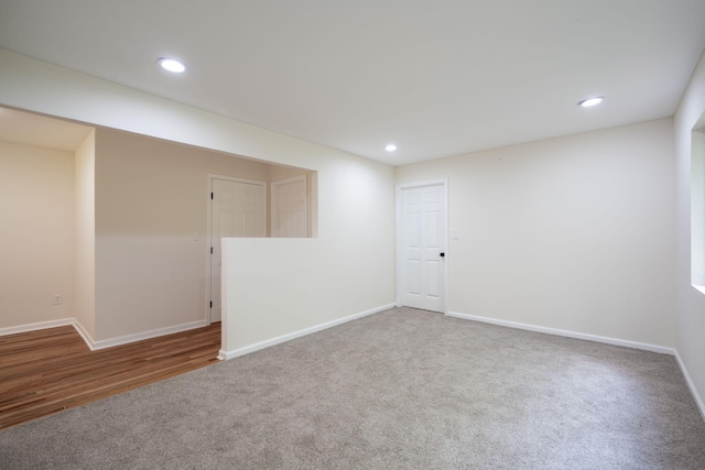 137 N Hidden Valley Rd, Rossville, GA 30741 - below grade area featuring carpet and recessed lighting