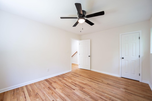 137 N Hidden Valley Rd, Rossville, GA 30741 - unfurnished bedroom with light wood-style flooring and a ceiling fan