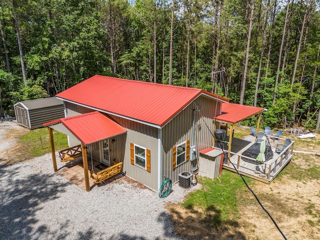 1780 Wolf Haven Rd, Spencer, TN 38585 - view of outdoor structure featuring a forest view