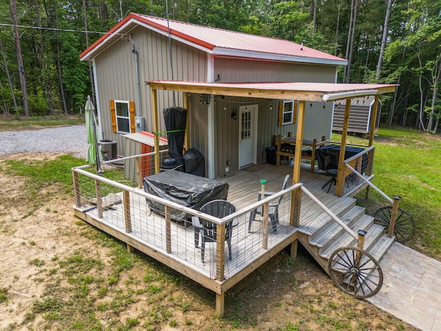 1780 Wolf Haven Rd, Spencer, TN 38585 - deck featuring a wooded view