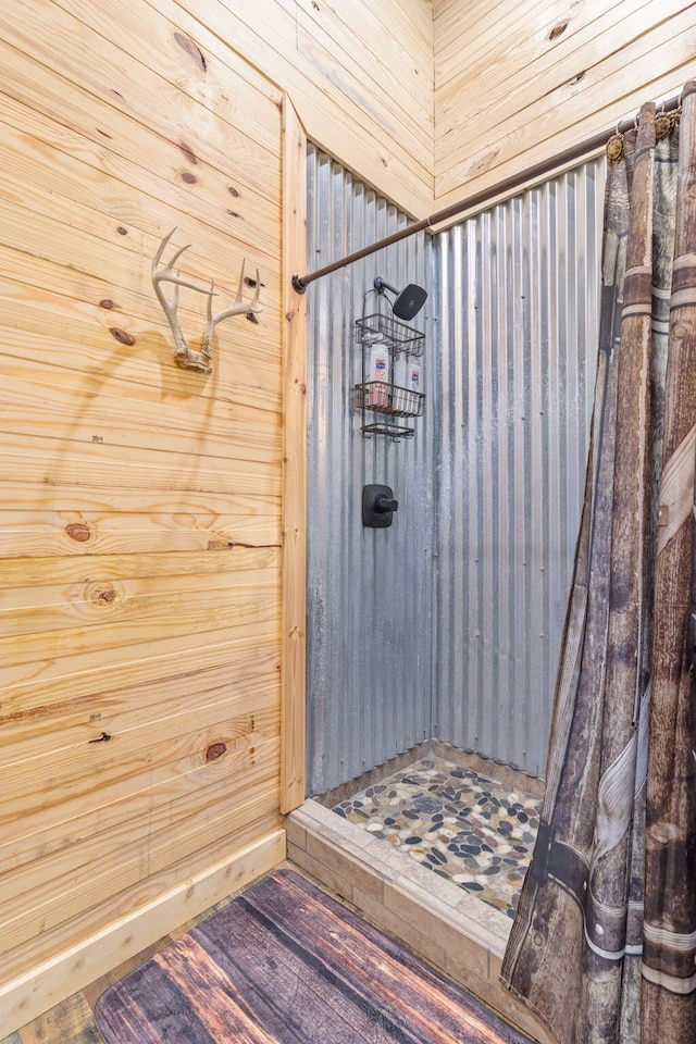 1780 Wolf Haven Rd, Spencer, TN 38585 - bathroom with wood walls