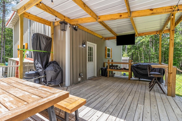 1780 Wolf Haven Rd, Spencer, TN 38585 - wooden deck featuring area for grilling