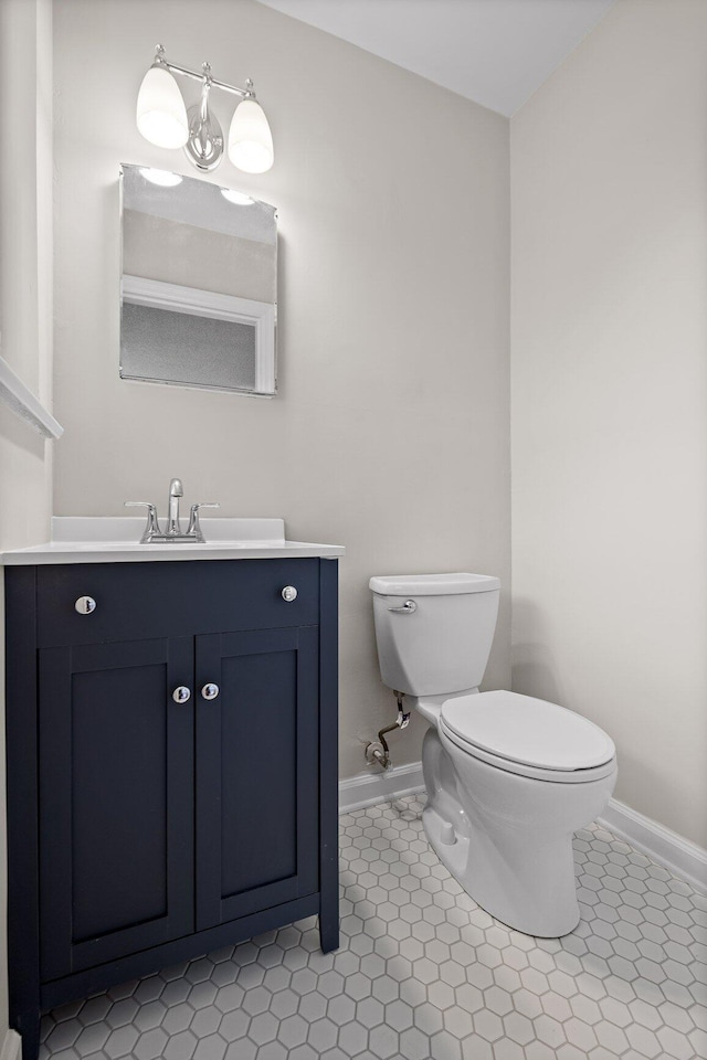 3712 Norma Dr, Chattanooga, TN 37412 - half bathroom with vanity and tile patterned flooring