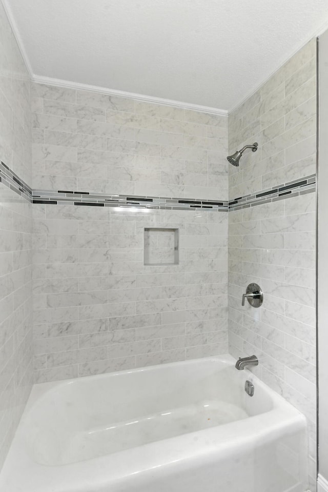 2207 Spencer Ave, Chattanooga, TN 37421 - bathroom with shower / bath combination and crown molding