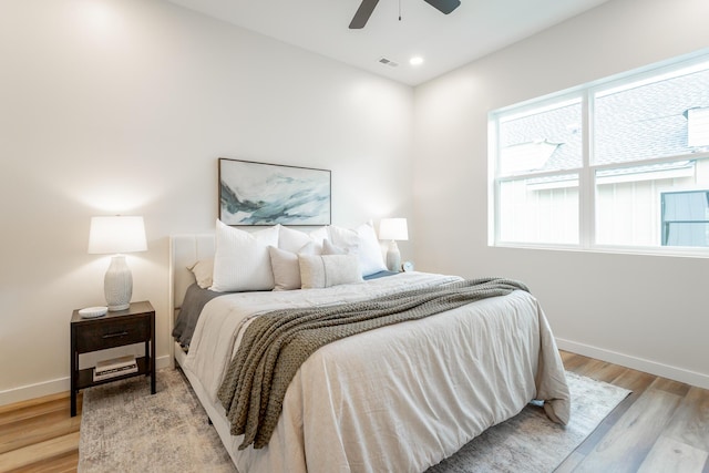 1857 Zeta Way, Chattanooga, TN 37404 - bedroom with light wood finished floors, a ceiling fan, and recessed lighting