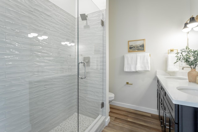 1857 Zeta Way, Chattanooga, TN 37404 - full bathroom with a stall shower, double vanity, and wood finished floors