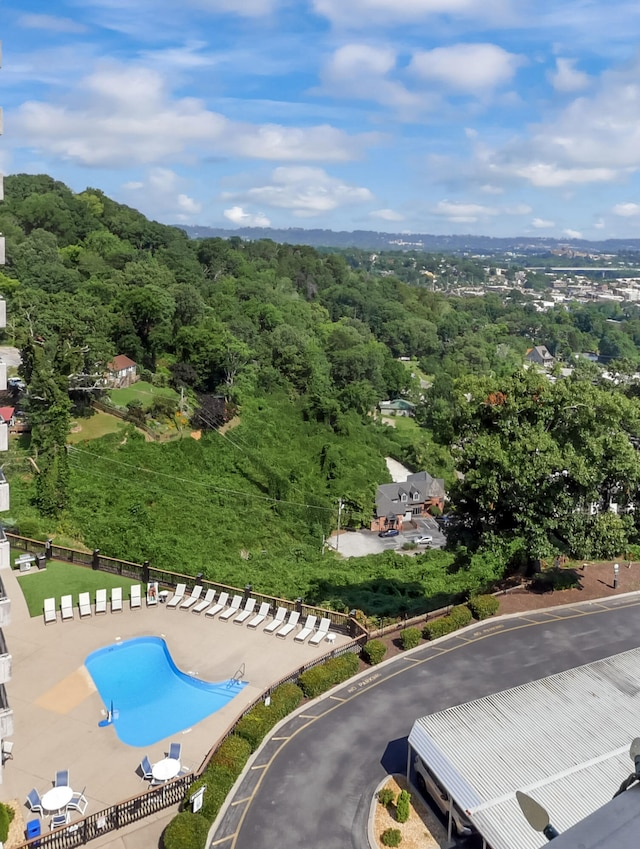 1131 Stringers Ridge Rd Unit 4C, Chattanooga, TN 37405 - drone / aerial view of a forest and a pool area