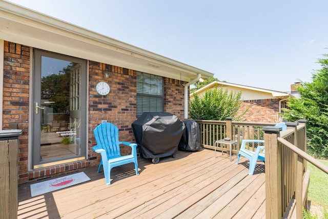 1510 Cannon Dr, Fort Oglethorpe, GA 30742 - wooden deck with a grill