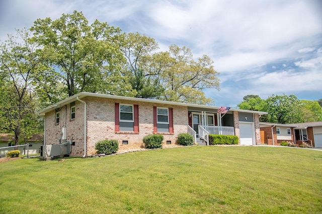 505 Heidi Cir, Chattanooga, TN 37415 - single story home featuring a garage, brick siding, crawl space, and covered porch