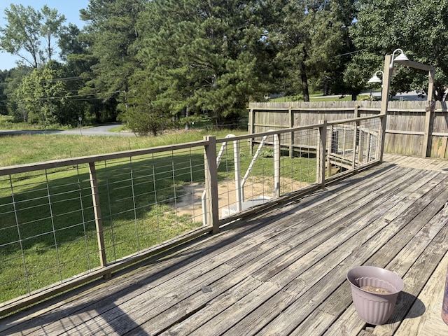 2487 Corinth Rd, Lafayette, GA 30728 - wooden deck with a fenced backyard