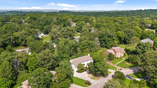 9420 Mountain Shadows Dr, Chattanooga, TN 37421 - aerial overview of property's location with a heavily wooded area