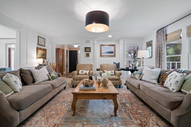 9420 Mountain Shadows Dr, Chattanooga, TN 37421 - living area featuring a decorative wall and ornamental molding