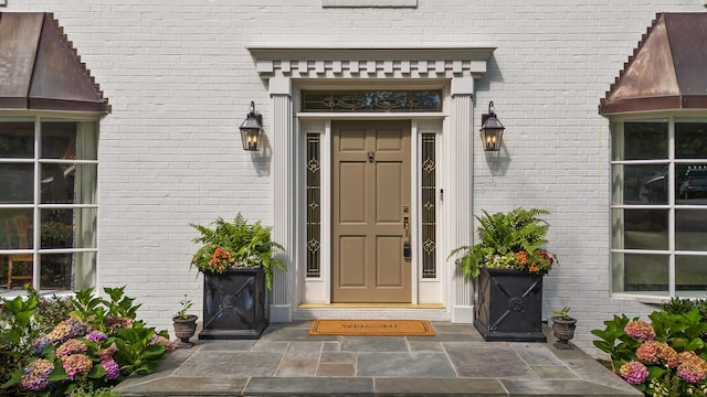 9420 Mountain Shadows Dr, Chattanooga, TN 37421 - property entrance featuring brick siding